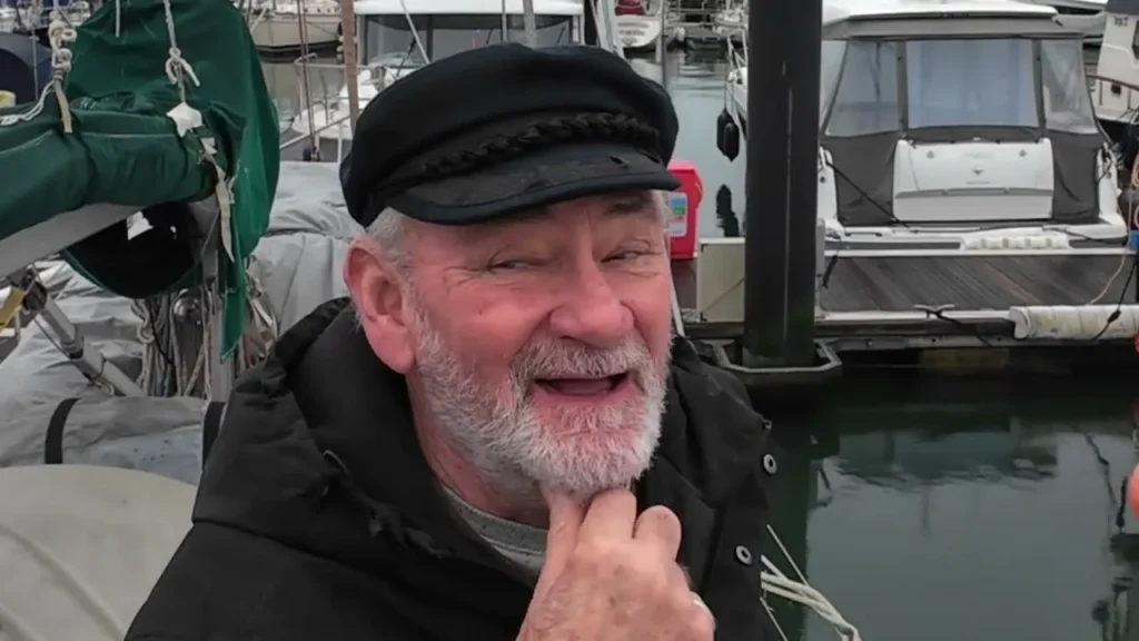 Barry Perrins of Adventures of an Old Sea Dog at the marina