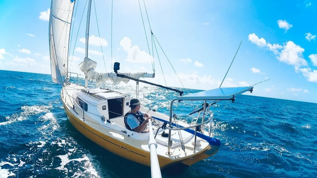 RoKKiT KiT sailboat on bright turquoise water