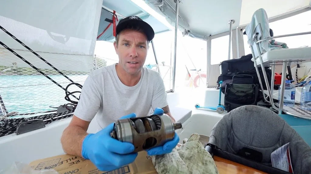 Ben from Sailing Nahoa explaining equipment aboard the boat